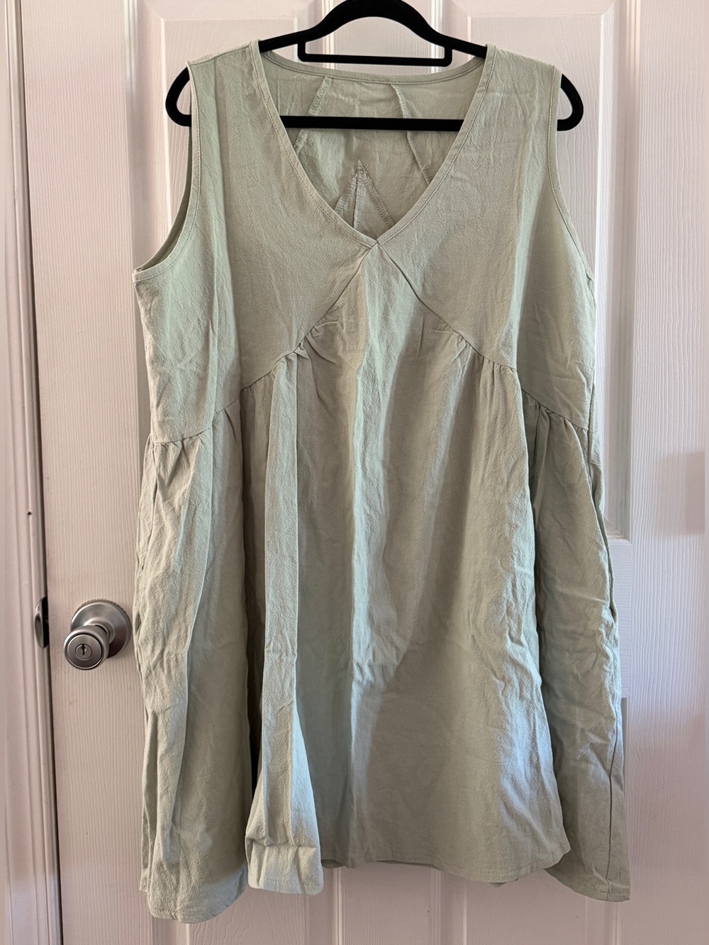 Sage Green Oversized Babydoll Tunic Dress Large